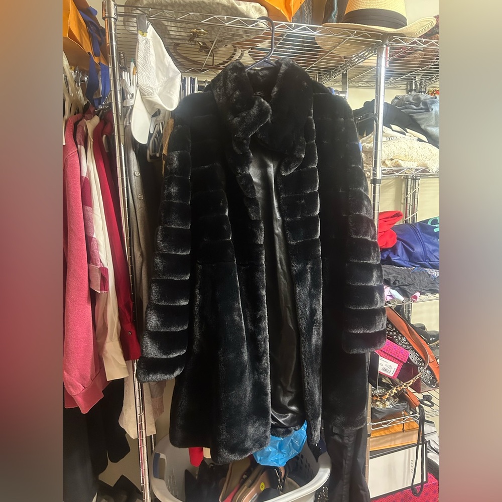 Jones New York Plush Black Teddy Jacket